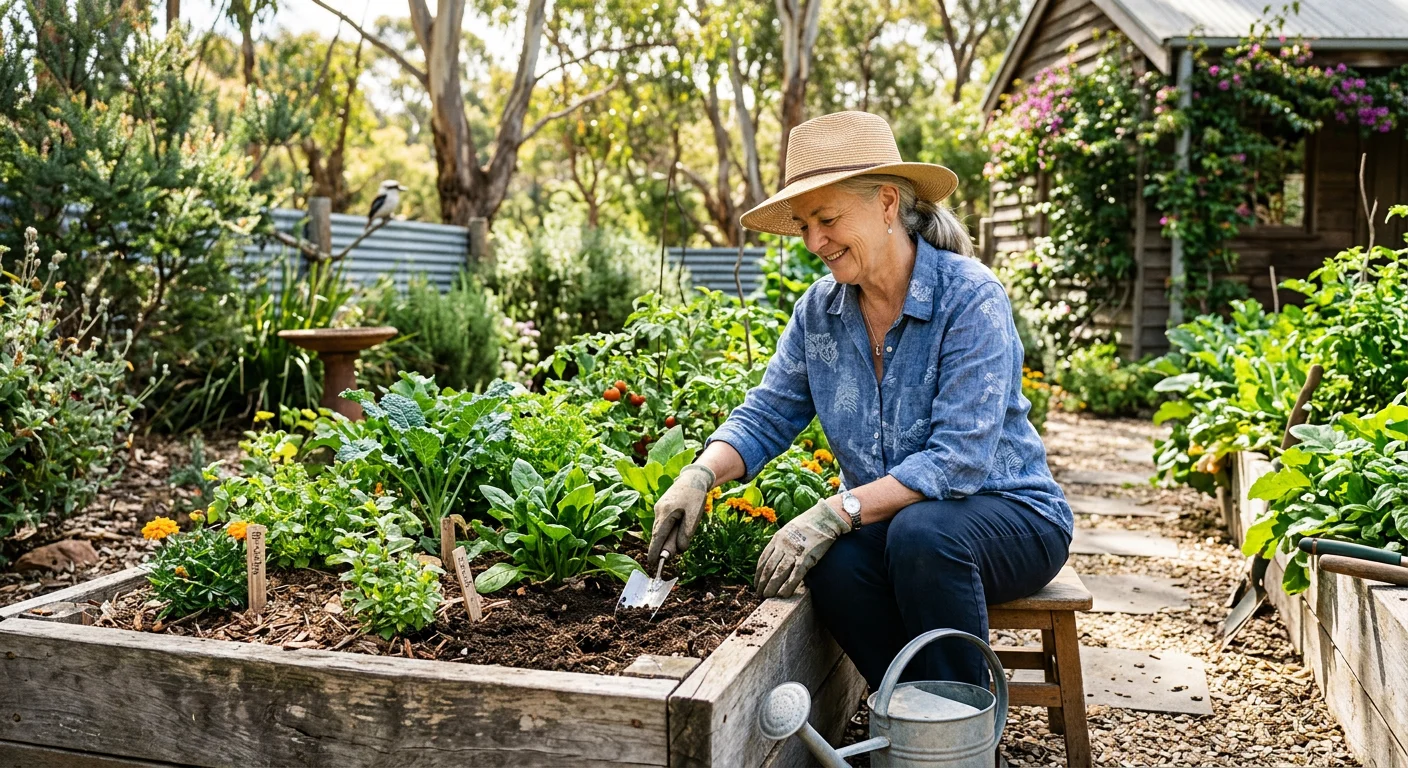 Hands planting seedlings in a therapeutic garden setting