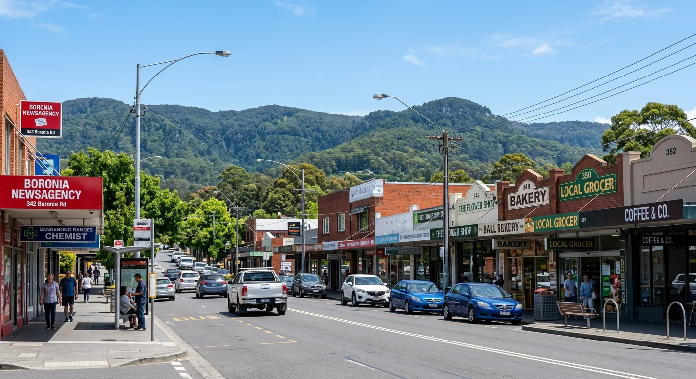Boronia shopping precinct in Melbourne's Knox municipality